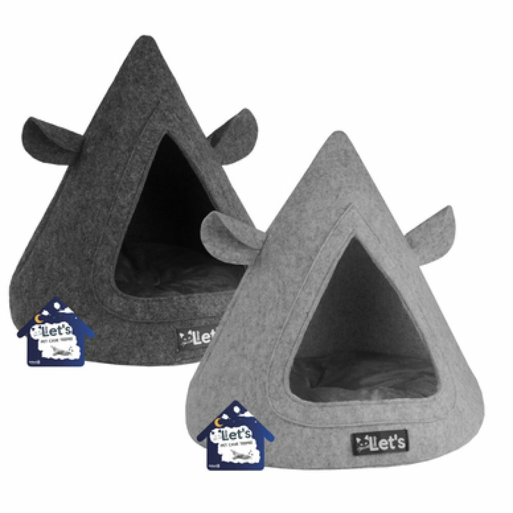 Let's Sleep Pet Cave TeePee Antraciet50 x 45 cm