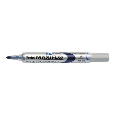 Pentel MAXIFLO - Brosse magnétique et 4 Marqueurs MAXIFLO - pointe ogive moyenne - couleurs assorties