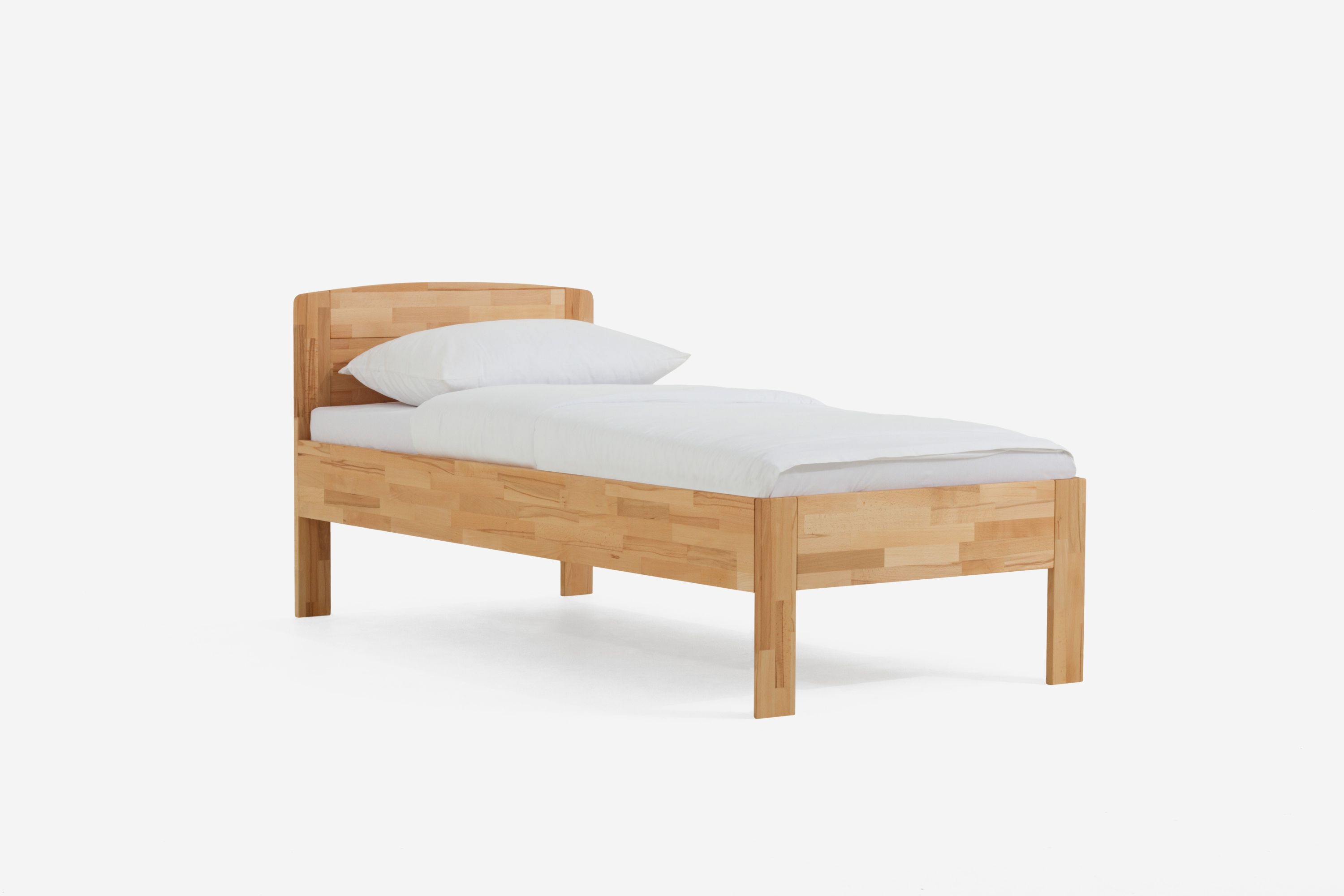 Holzbett Jasmine 120 x 190 cm Kernbuche geölt