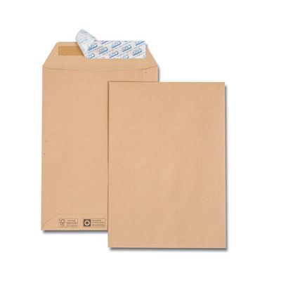 GPV Green - 50 Pochettes Enveloppes + 10 gratuites C5 162 x 229 mm - 90 gr - sans fenêtre - kraft - bande adhésive