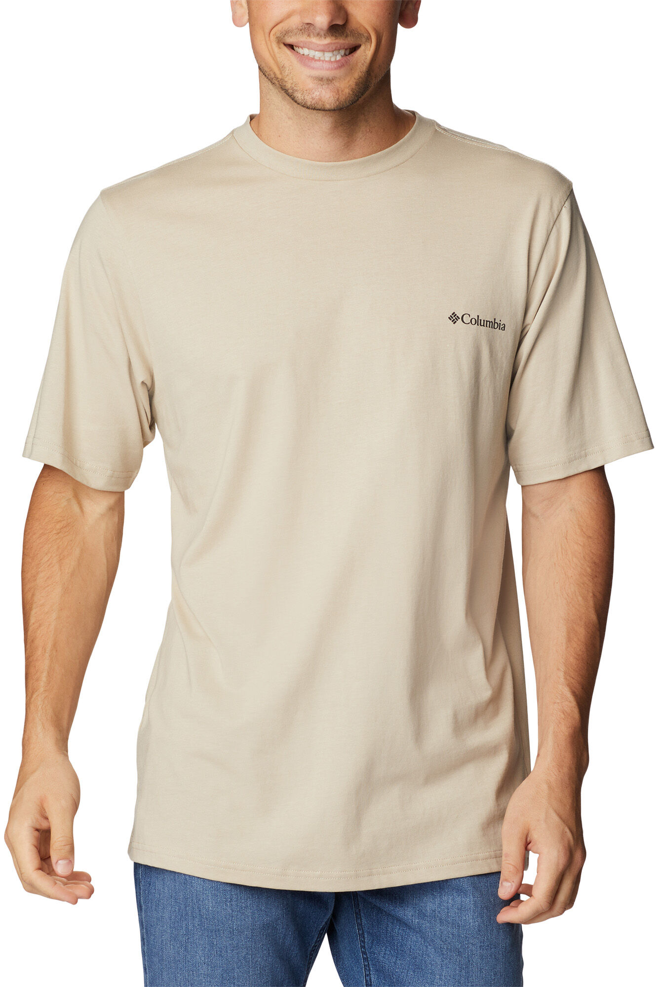 Camiseta de manga curta Columbia CSC Basic Logo™ - Bege