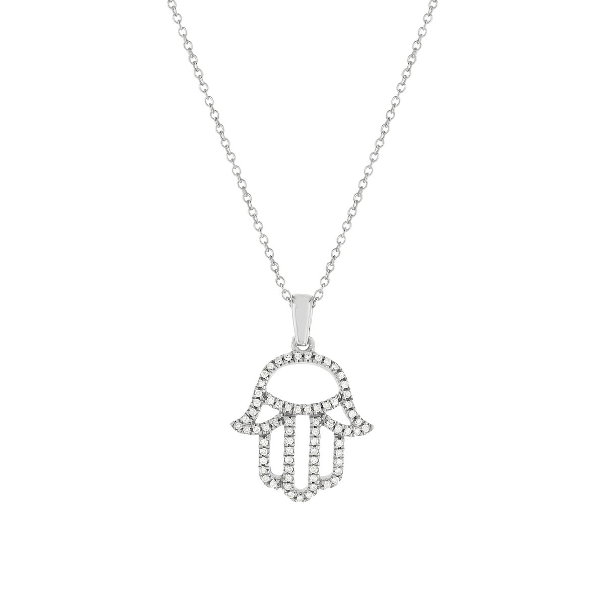 Collier or blanc 375 diamants 45 cm