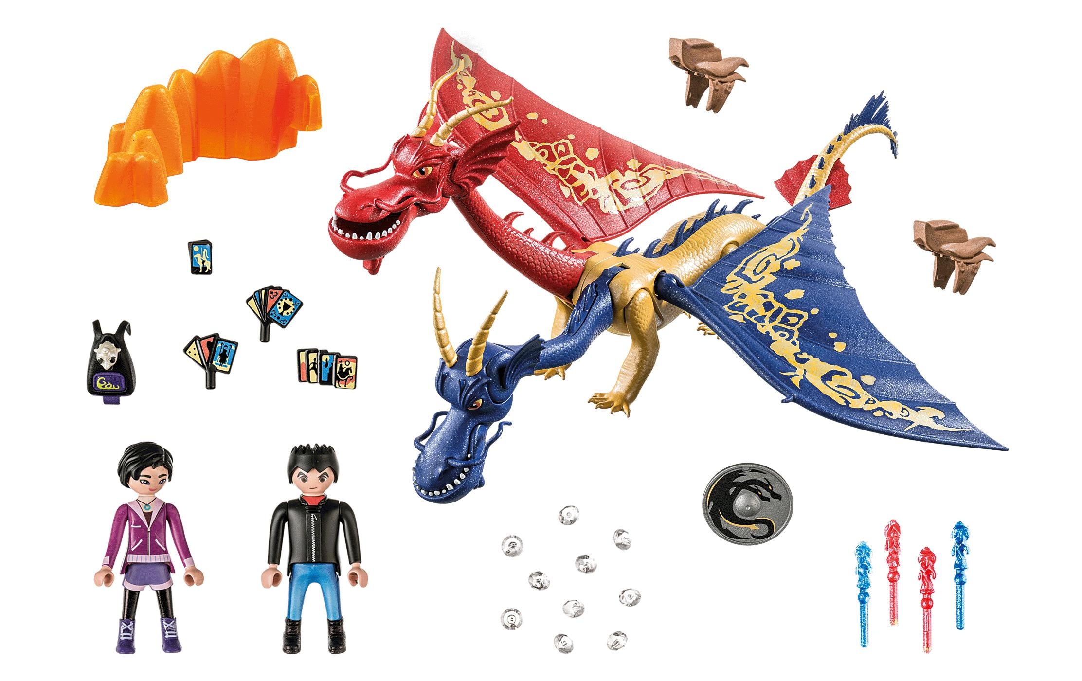 Playmobil® Spielbausteine »Dragons The Nine Realms – Wu & Wei mit Jun 71080«