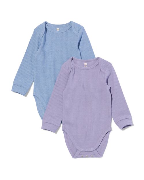 lot de 2 bodys bambou   bleu