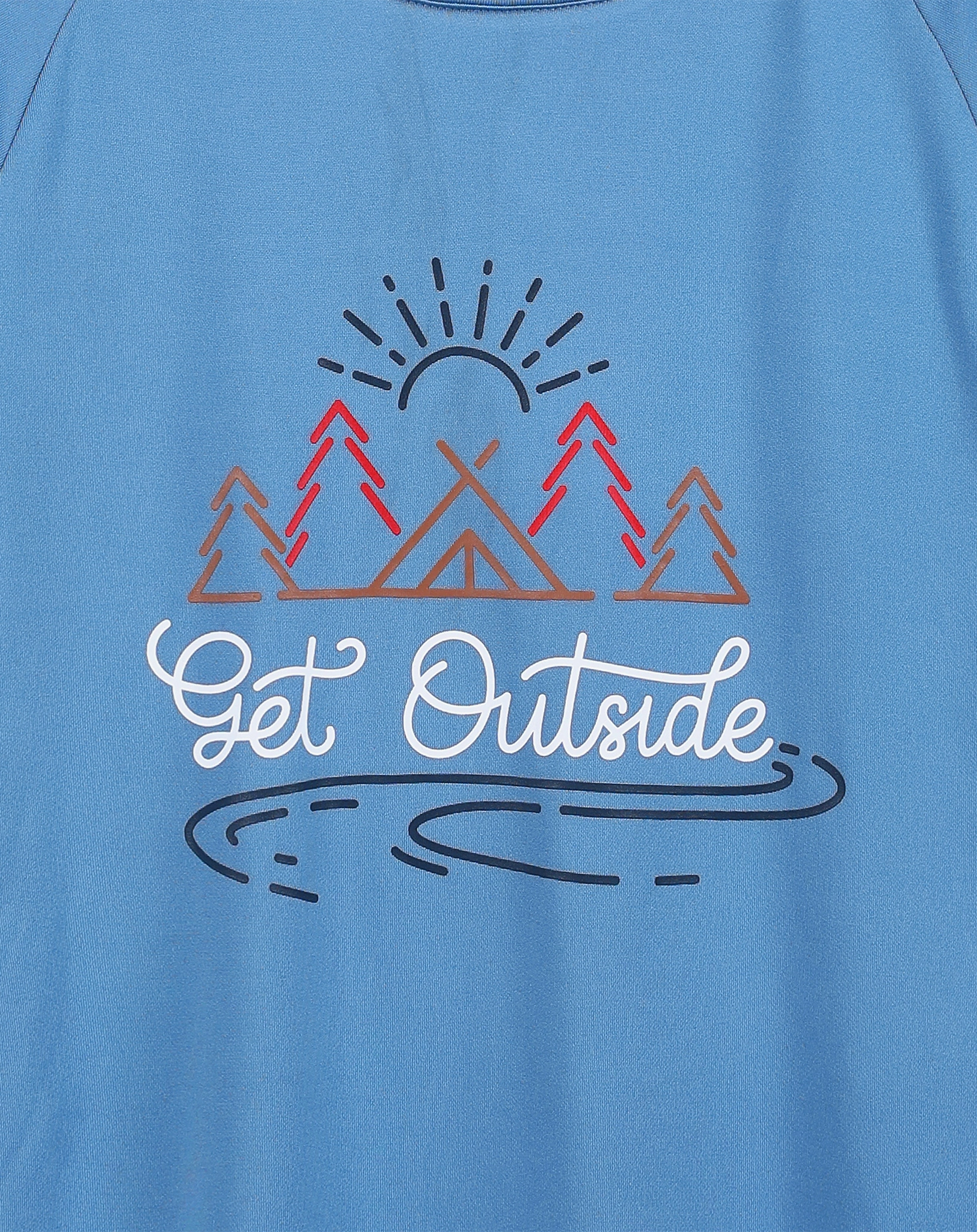 T-Shirt GET OUTSIIDE in coronet blue
