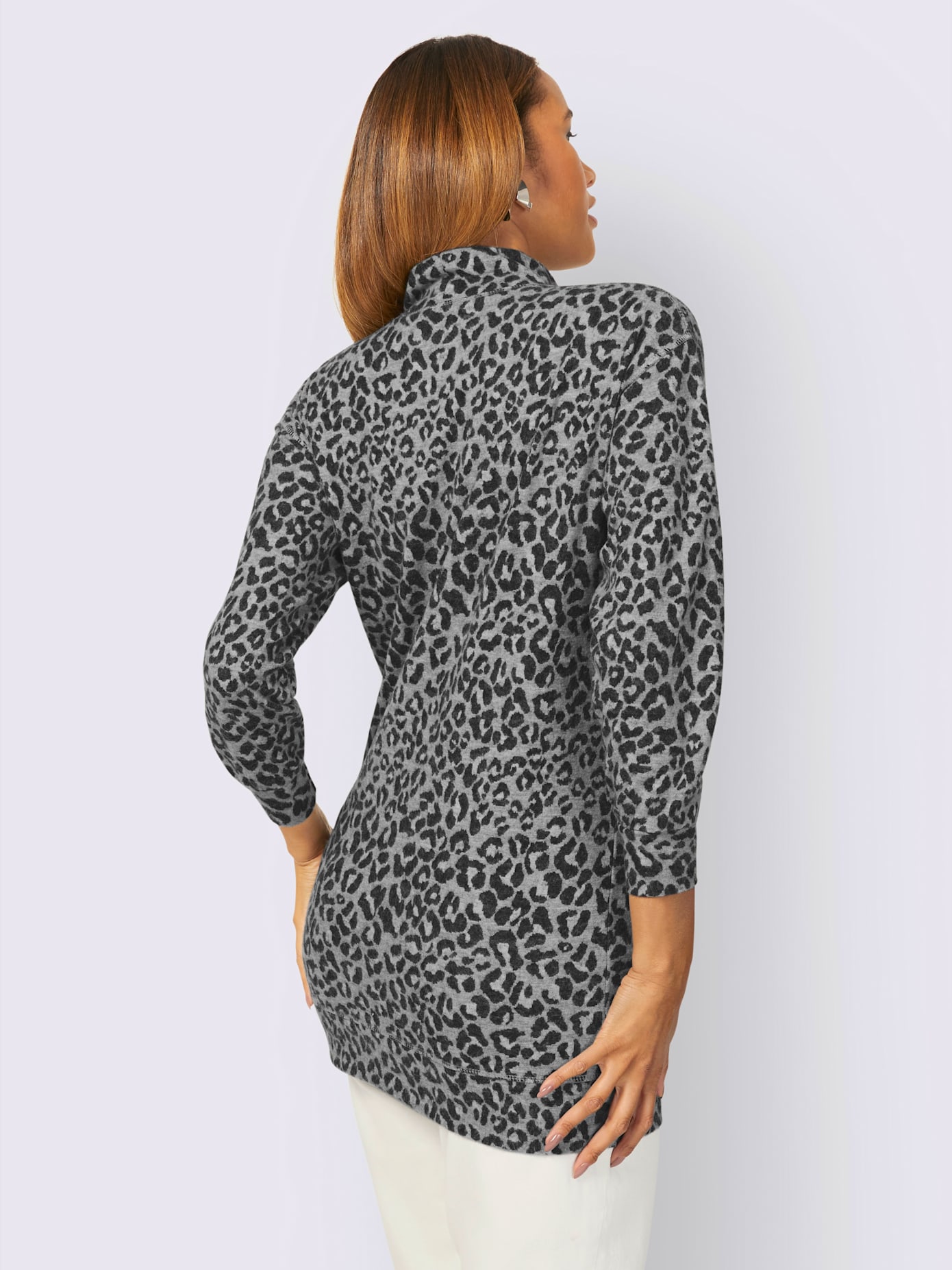 T-shirt long jacquard
