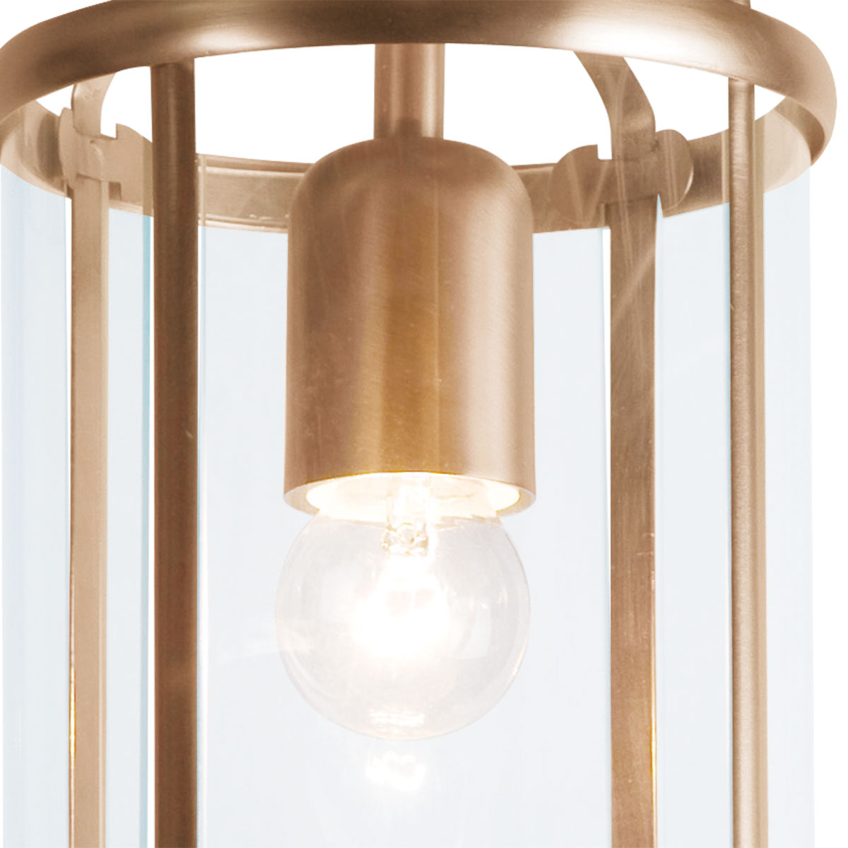 Steinhauer - plafonniere - Pimpernel - brons - glas metaal - Ã 16cm -