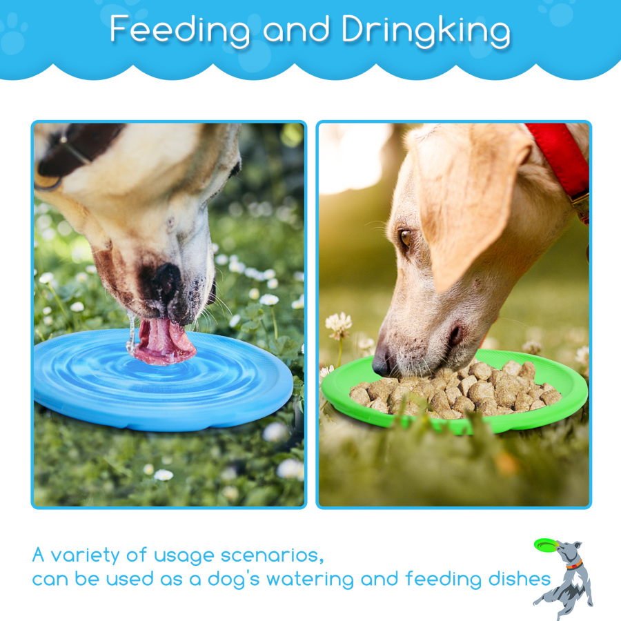 Frisbee para Cães Nobleza, 2 Unidades de Frisbee Interativo para Cães, Brinquedo de Disco Voador para Cães