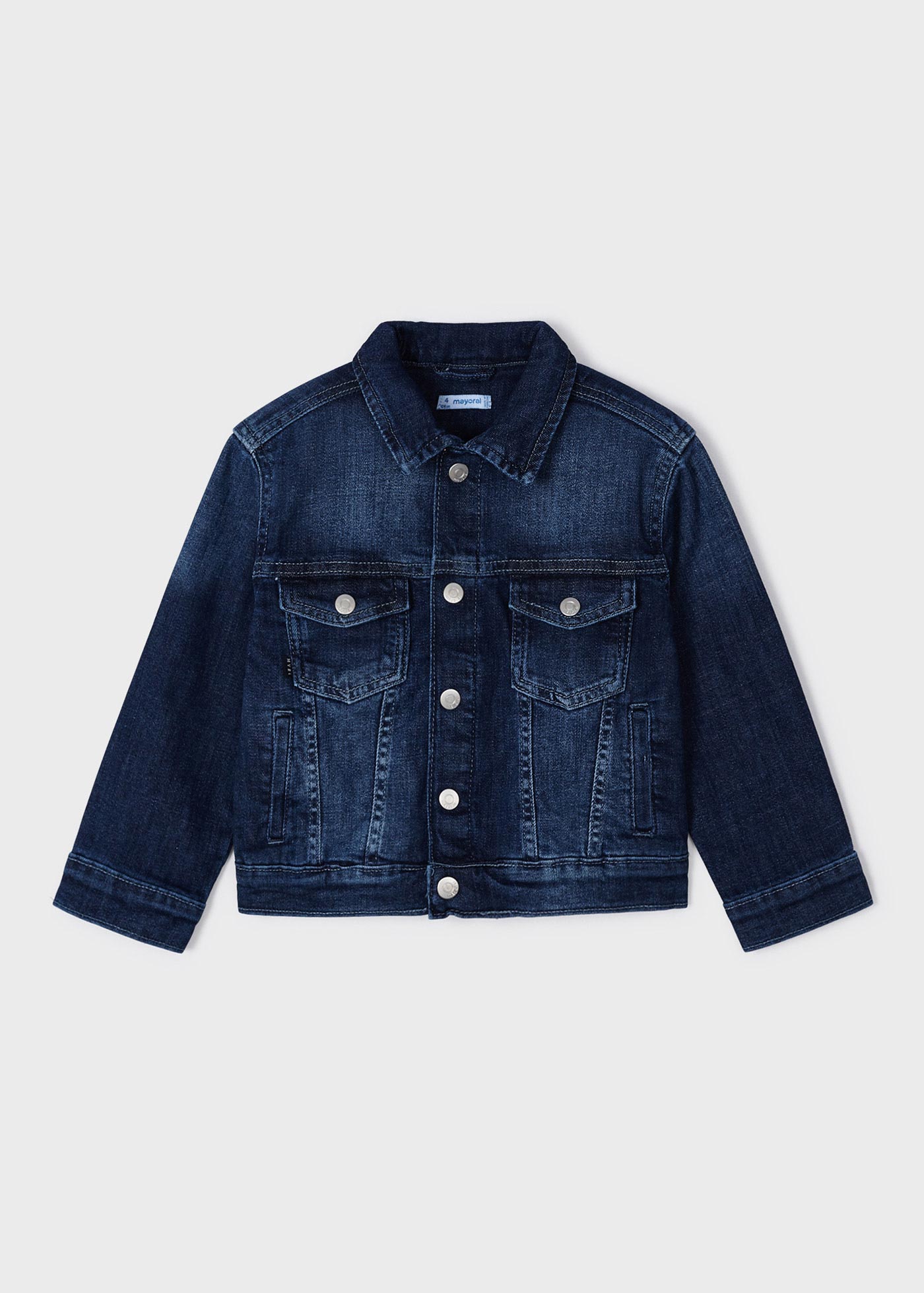 Jaqueta jeans sustentável de algodão para meninos