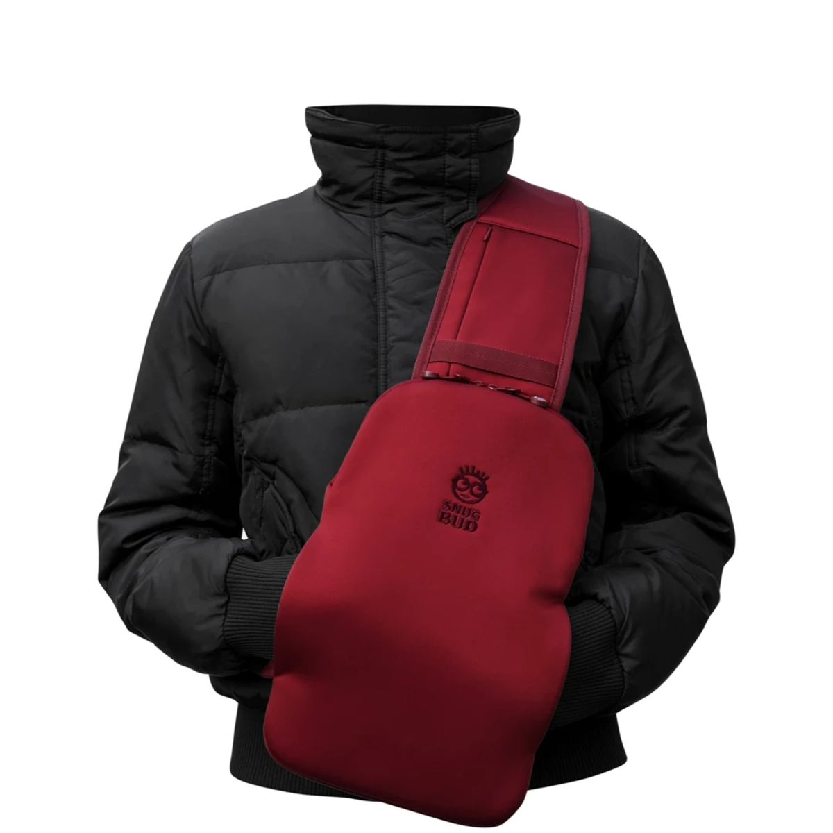 Snugbud Classic rood/roze rugzak met warmte kruik