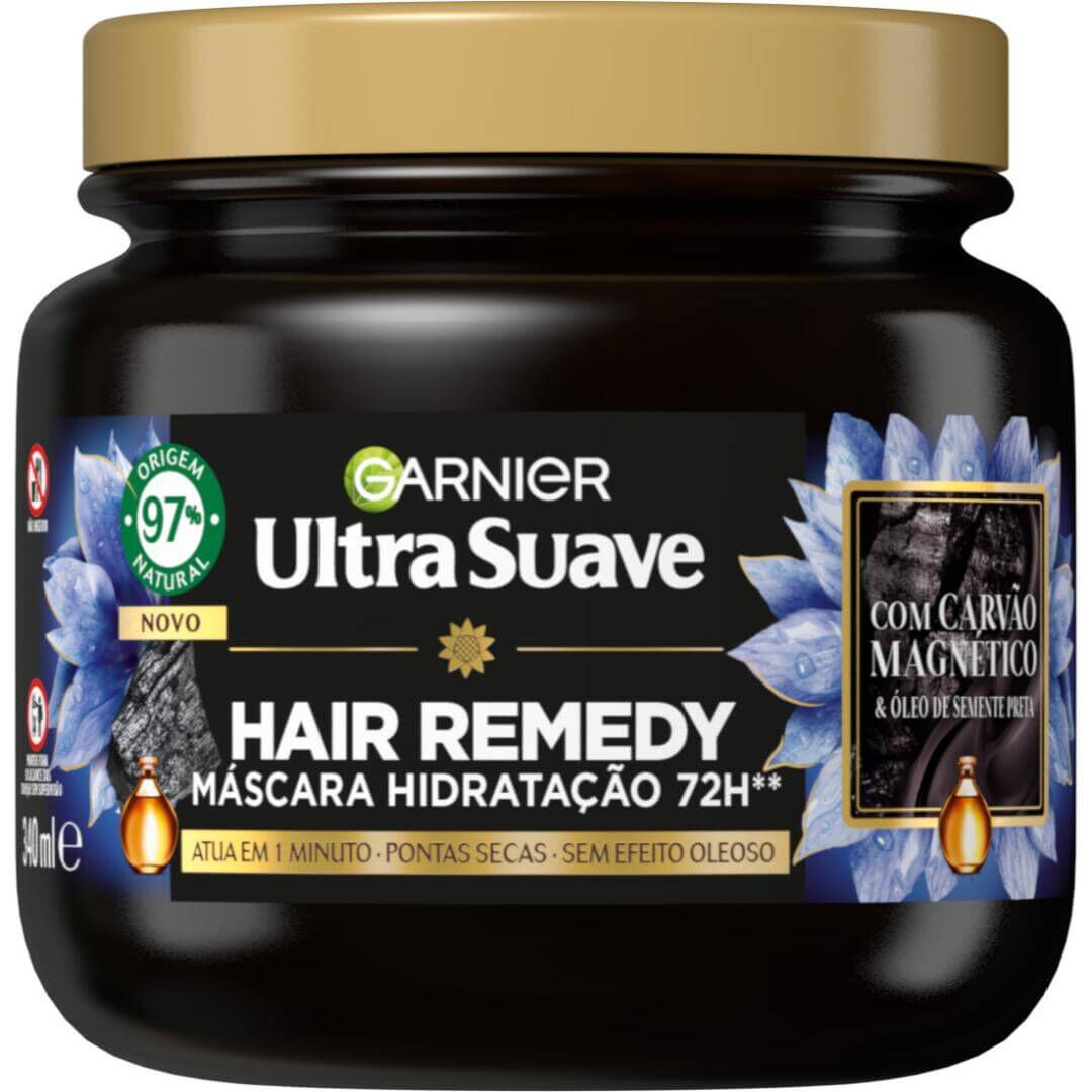 GARNIER  Ultra Suave - Máscara de carvão - 340ml