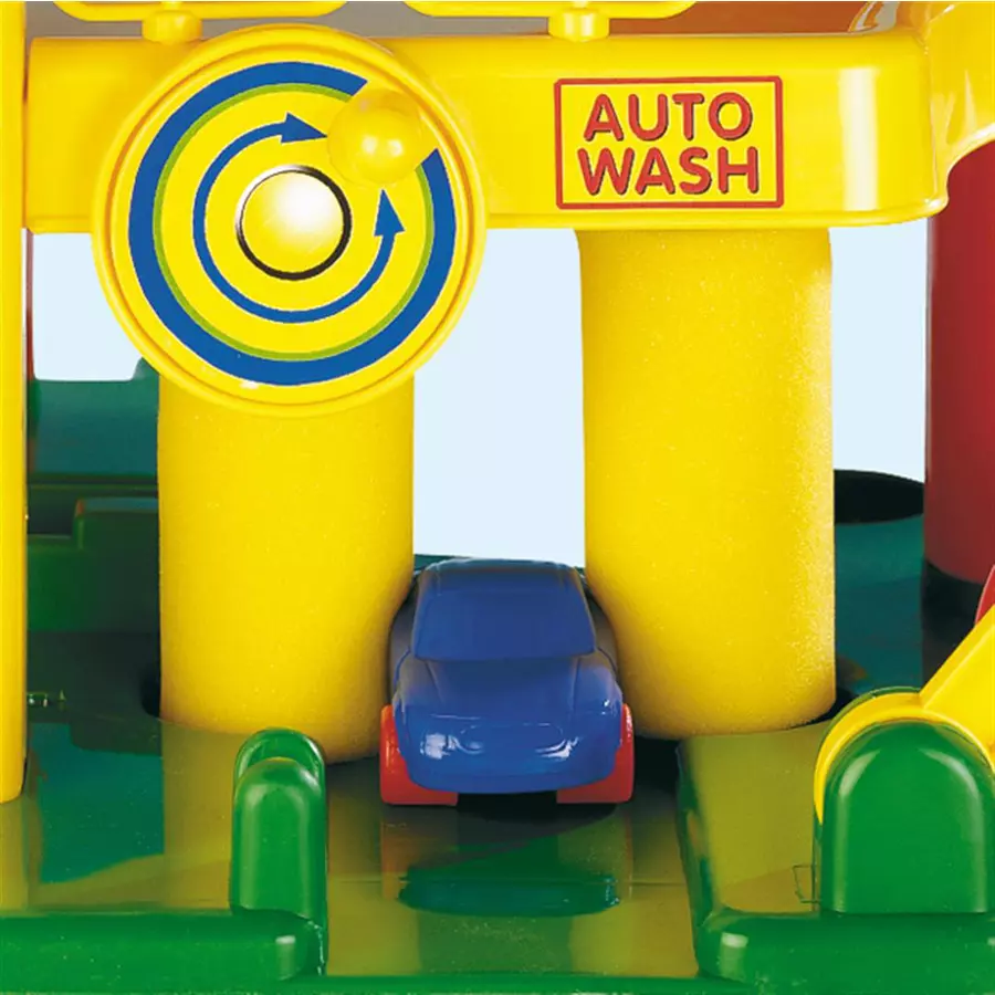 WADER QUALITY TOYS Garage Nr. 1 mit Straßenset und Autos