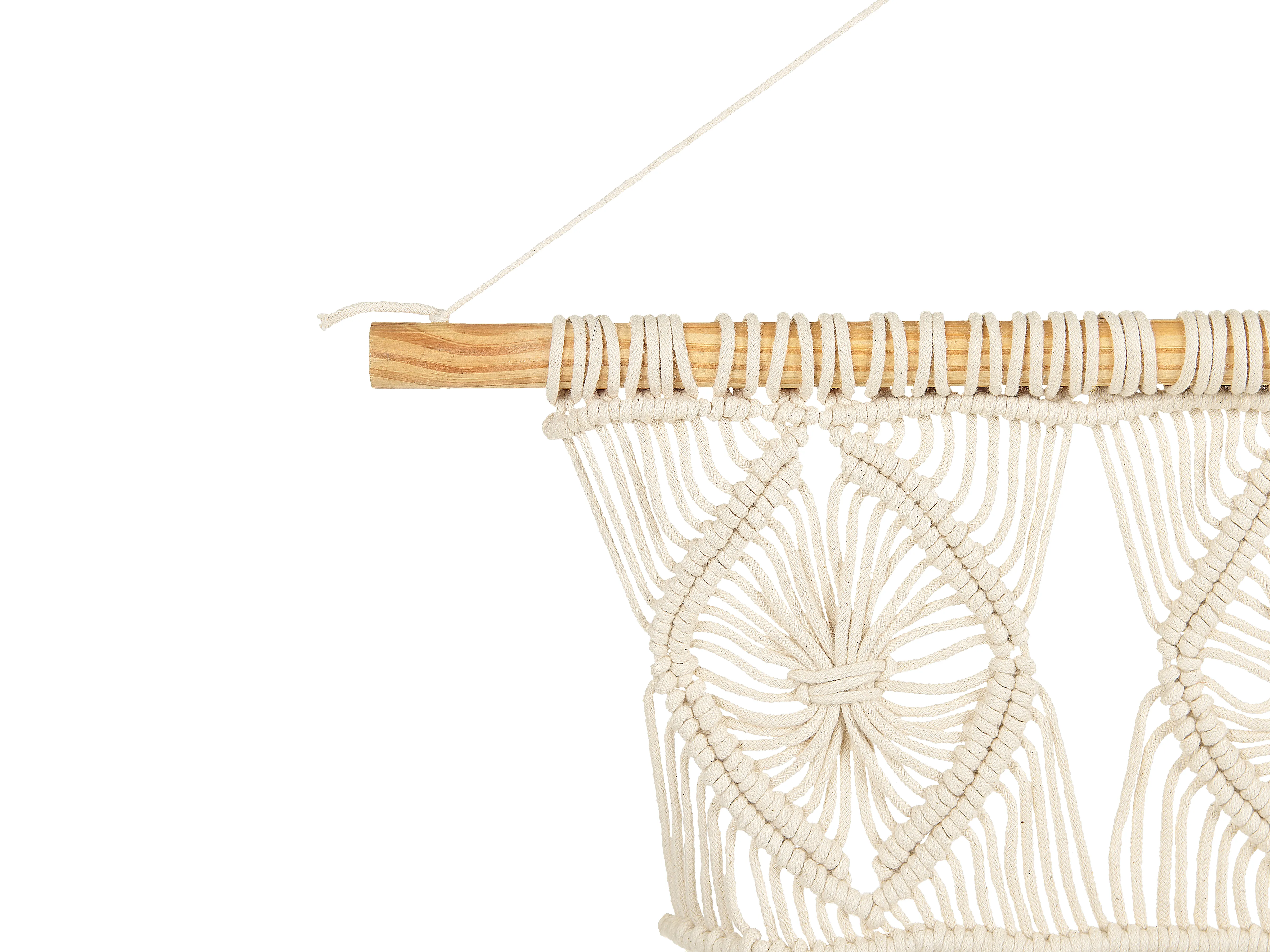 Stoffen wanddecoratie LAHRI Katoen 118 cm Beige