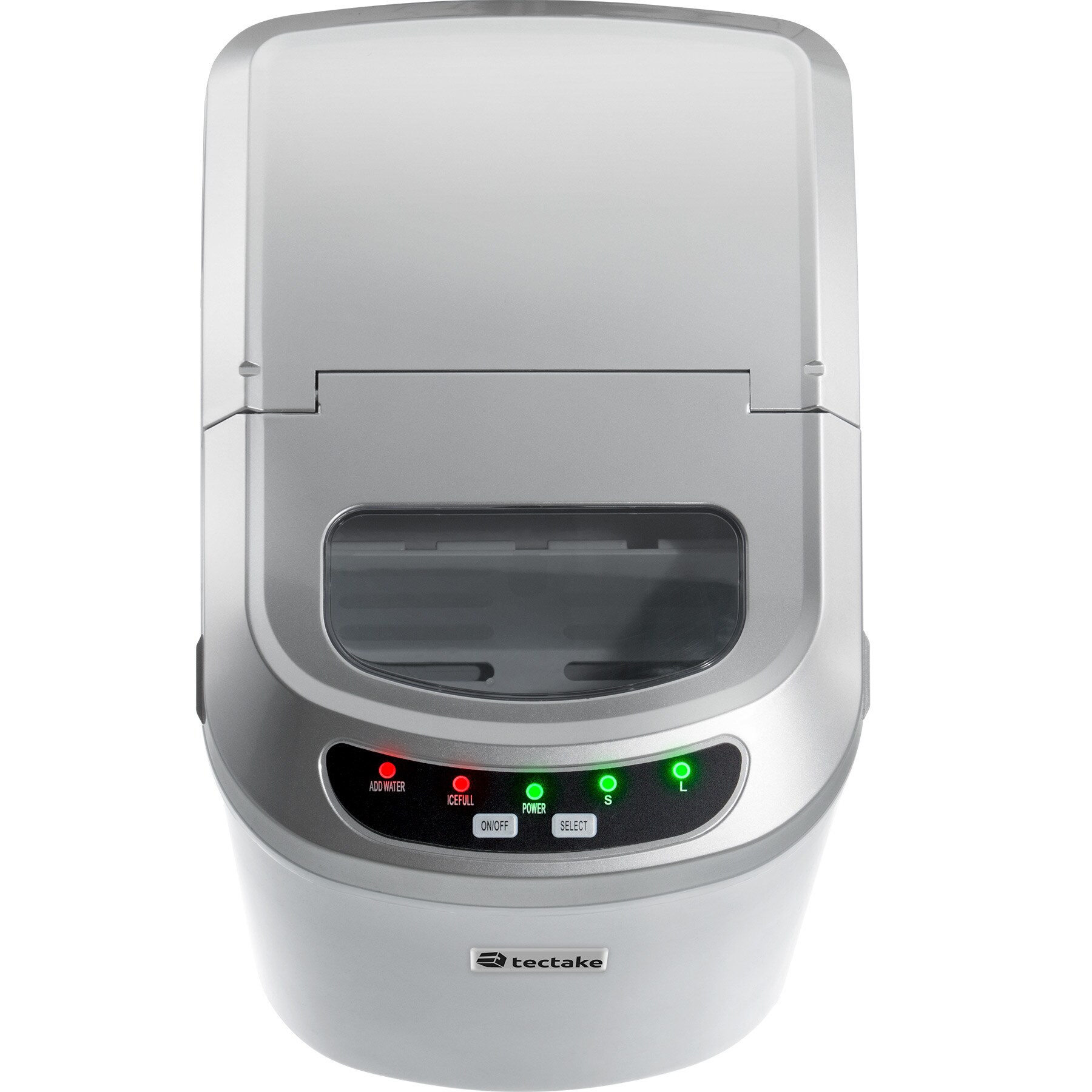 tectake® Eiswürfelmaschine, 2,4 l Wassertank, 12 - 15 kg in 24 h, inklusive Eiskorb und Eisschaufel