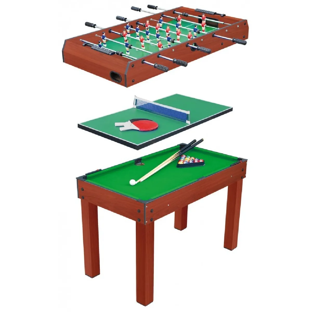 Devessport Table de Billard 3 en 1