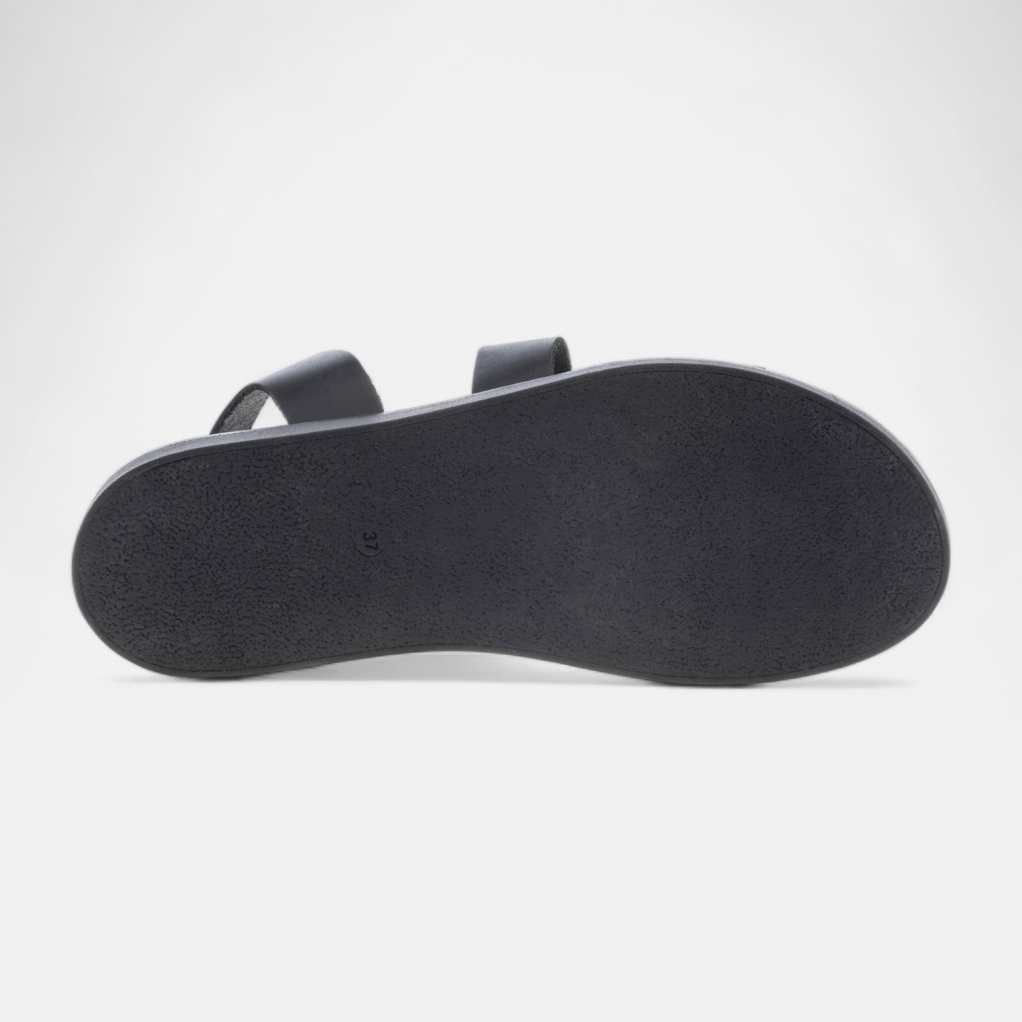 Sandales Femme en cuir noir