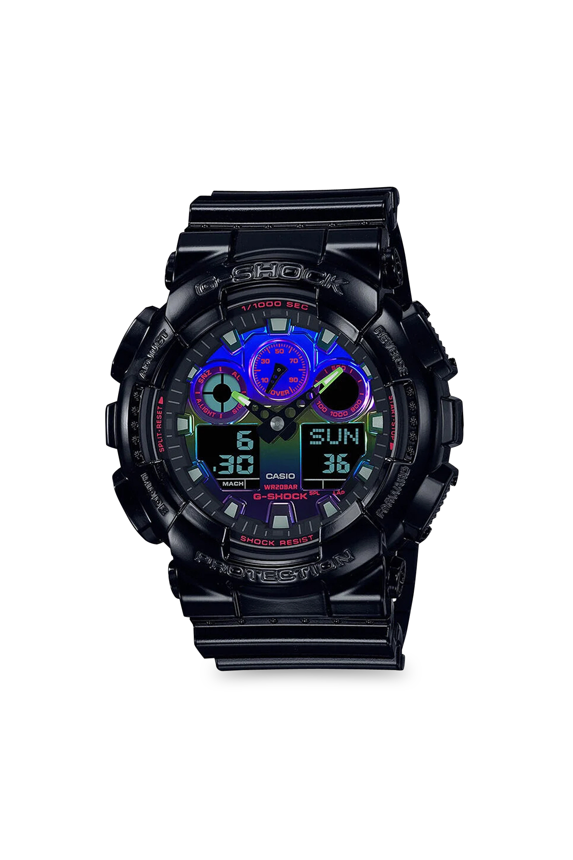 G-SHOCK Montre GA-100RGB-1AER Noir