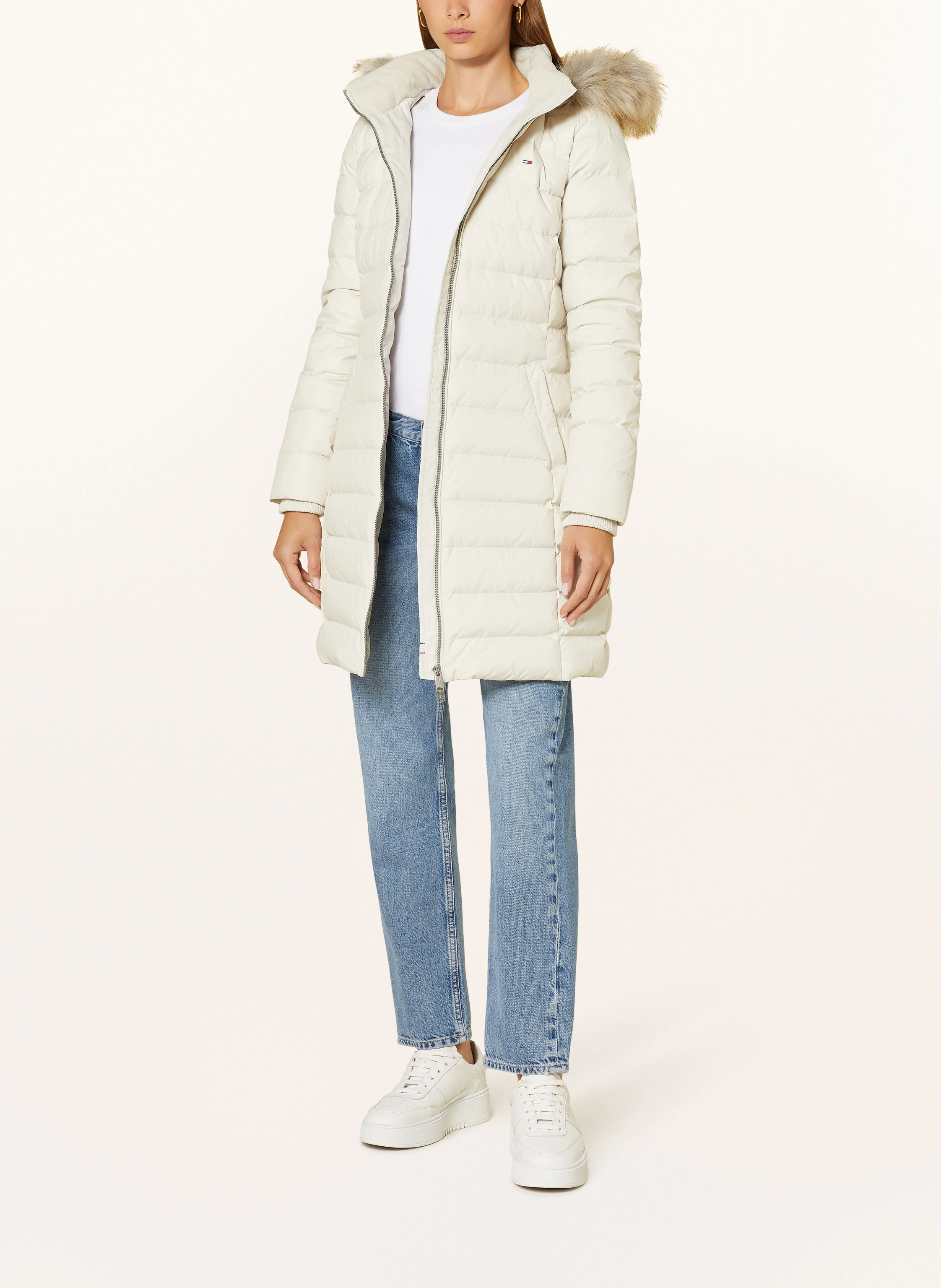 TOMMY JEANS Daunenmantel mit abnehmbarem Kunstfell