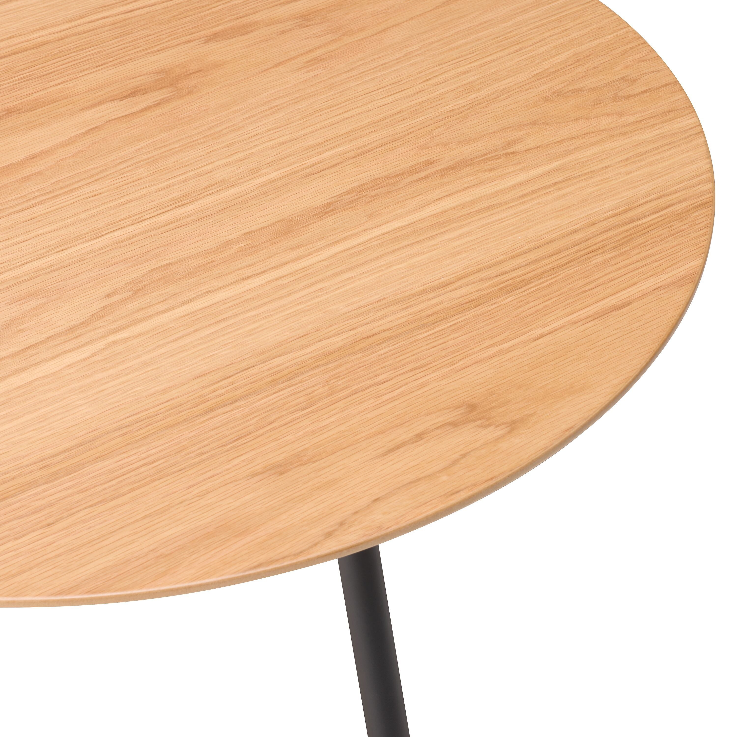 TEONA Salontisch - Eiche furniert / B: 80.0 cm x T: 80.0 cm x H: 40.0 cm