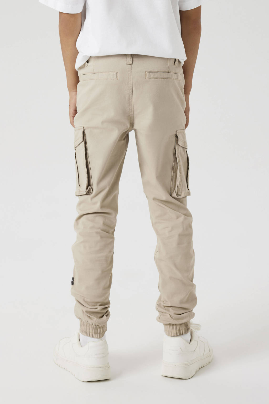NAME IT regular fit cargo broekbeige