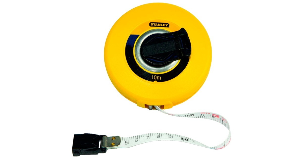 StanleyLandmeter Fiberglas 10m afstandsmeter  (Geel)