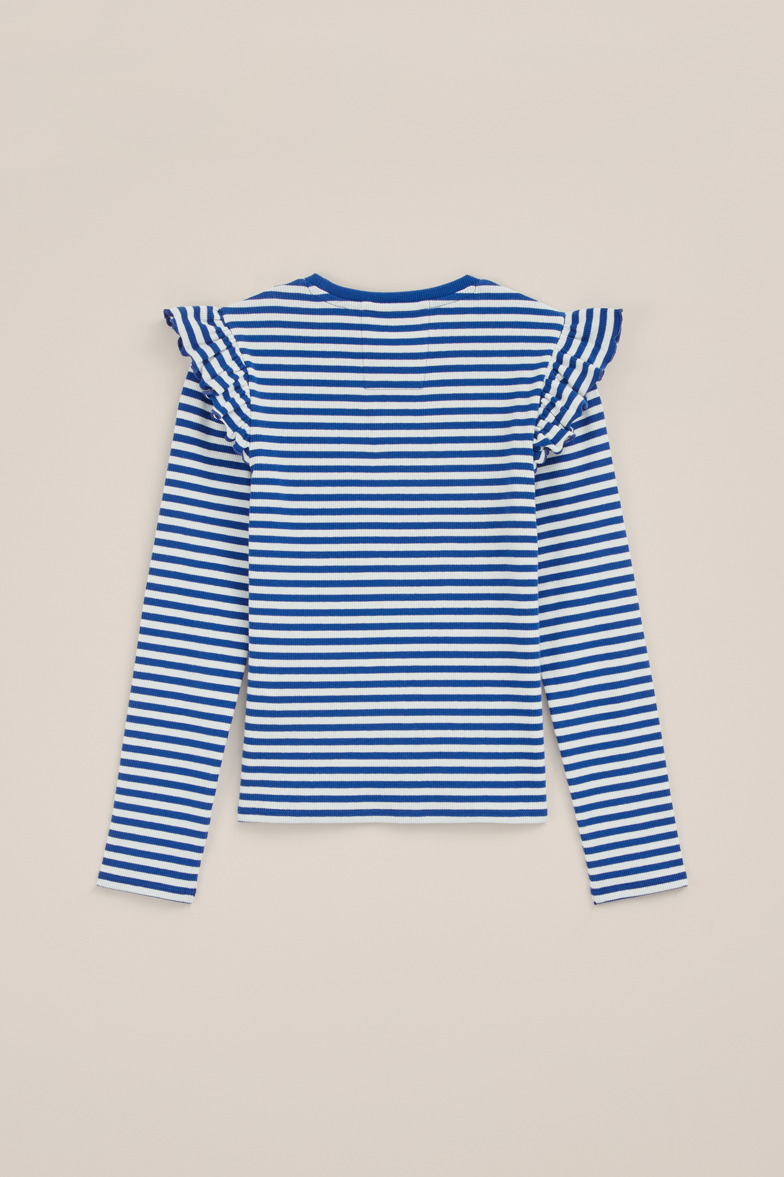 Meisjes gestreept T-shirt WE Fashion Kobaltblauw