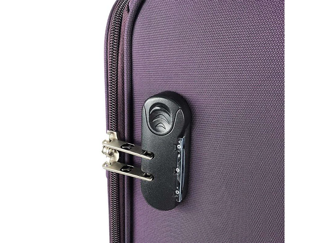 MALA DE VIAGEM GRANDE FLEXÍVEL AIRPORT ROXO 8 RODAS 75 CM