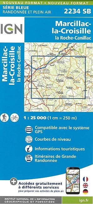 IGN - 2234 SB LA ROCHE CANILLAC 1 25 000
