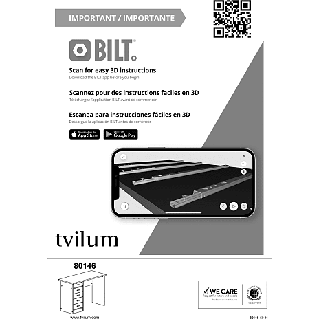 Function Plus skrivebord - Hvid