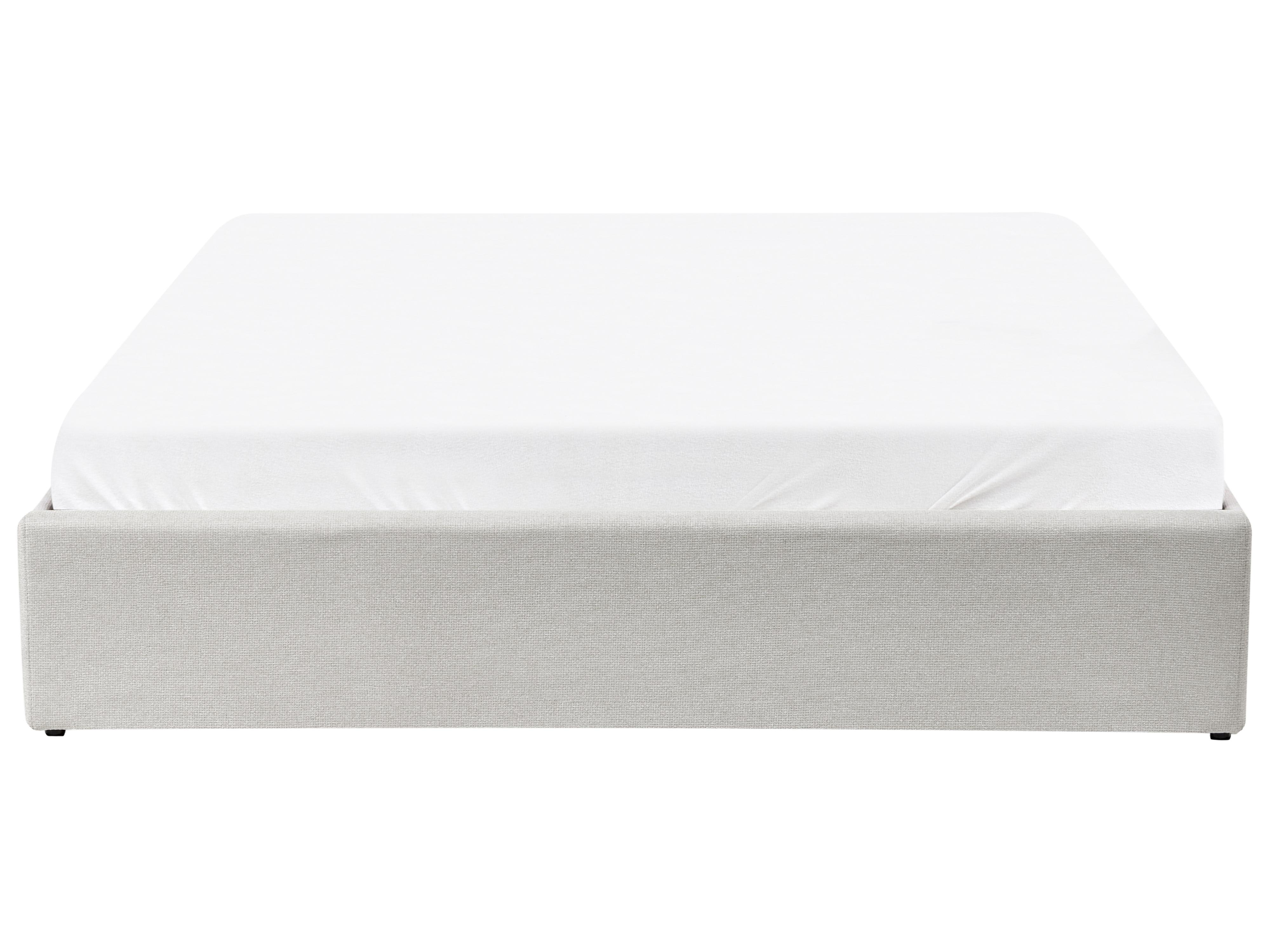 Opbergbed zonder hoofdbord Stof DINAN 160 x 200 cm Lichtbeige