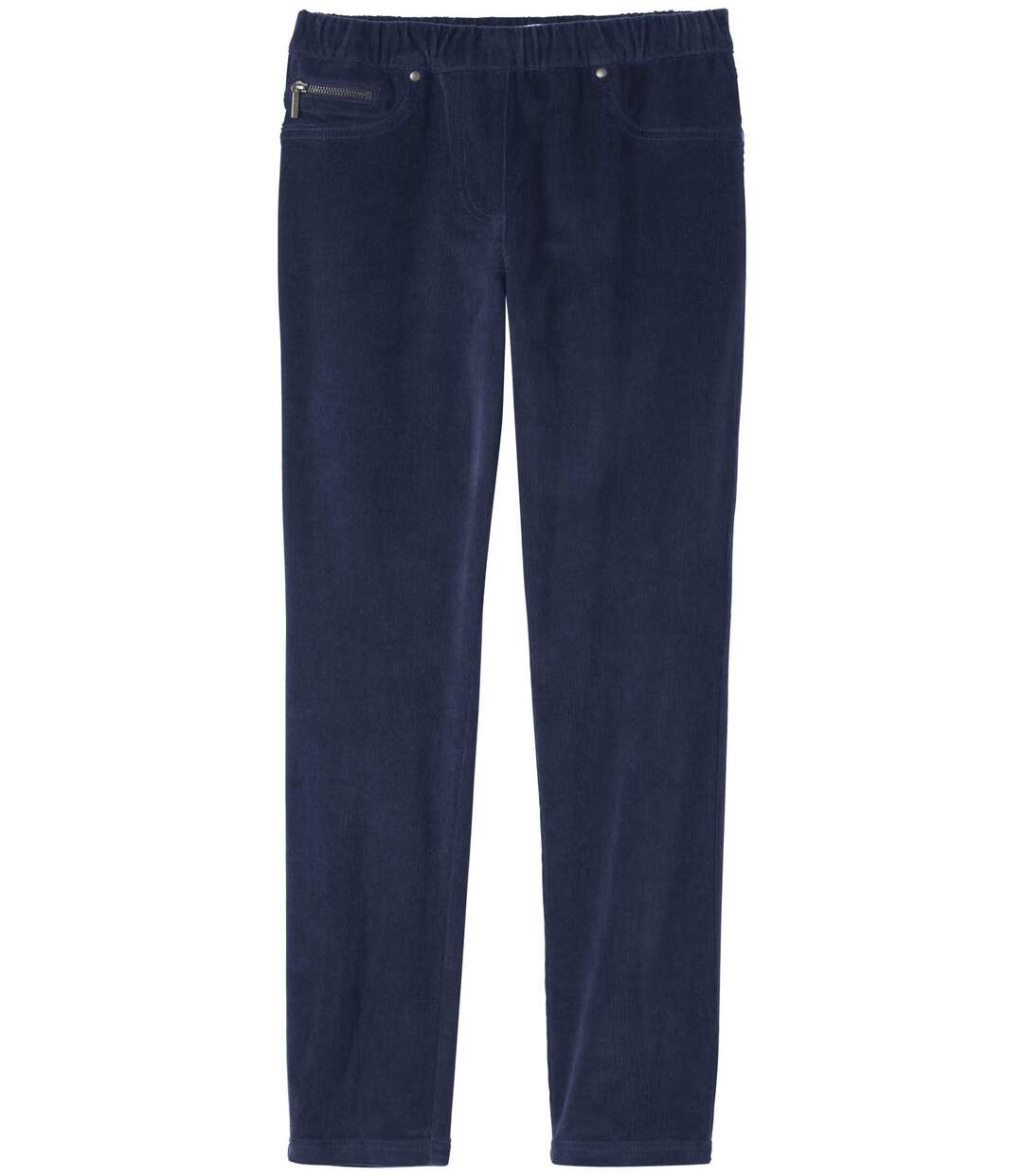Pantalon Tregging en Velours Stretch Confort