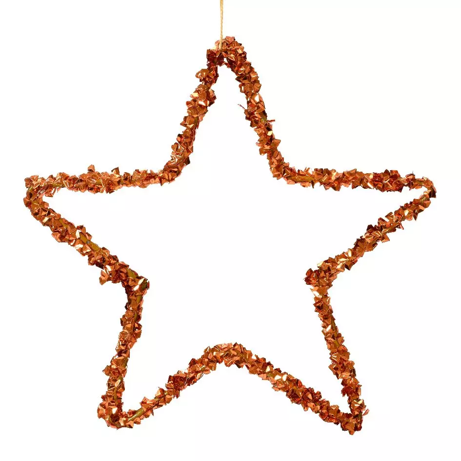 Etoile de Noël à suspendre (H15 cm) Tyla Noix de pécan