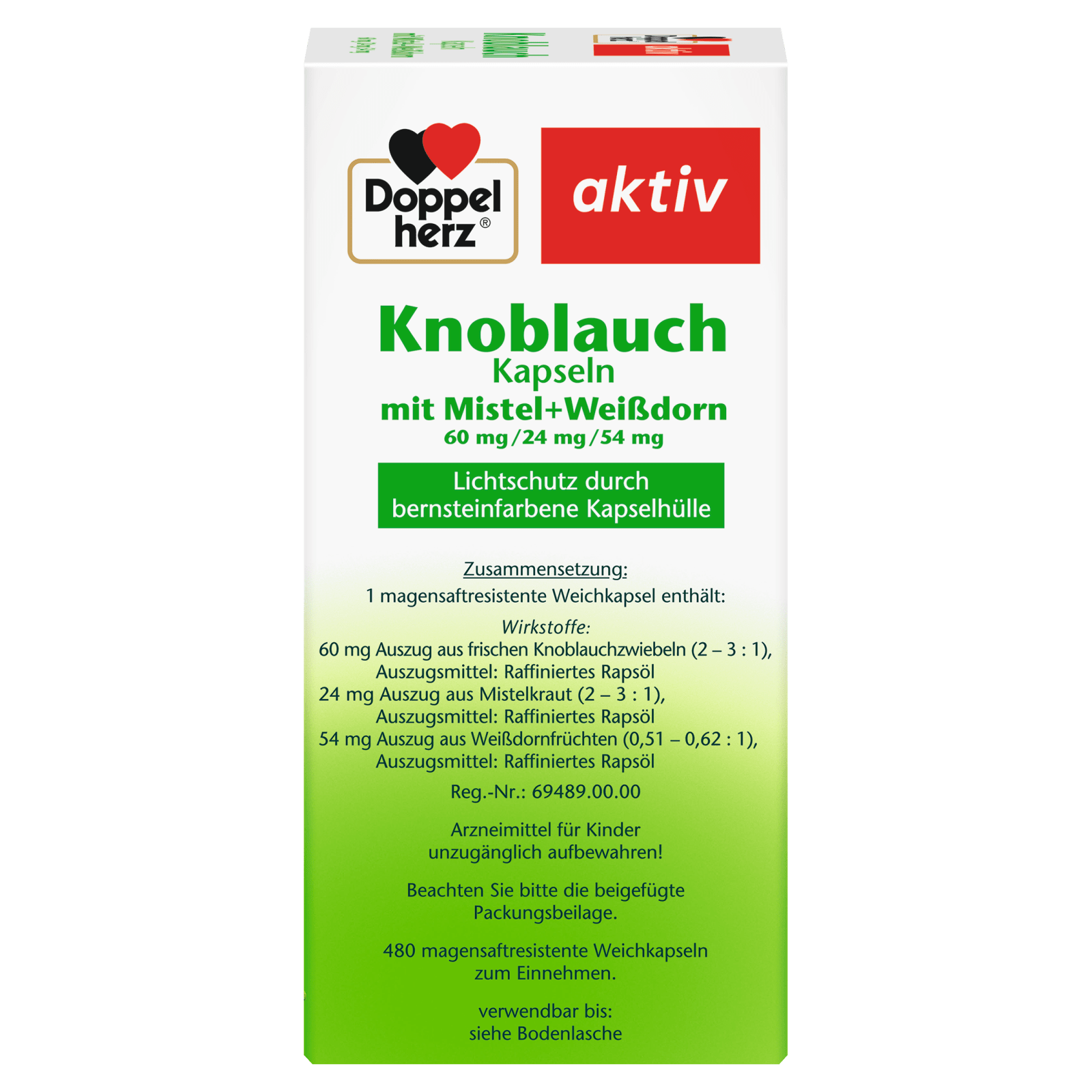 Knoblauch Kapseln mit Misteln + Weißdorn (480 Kapseln)