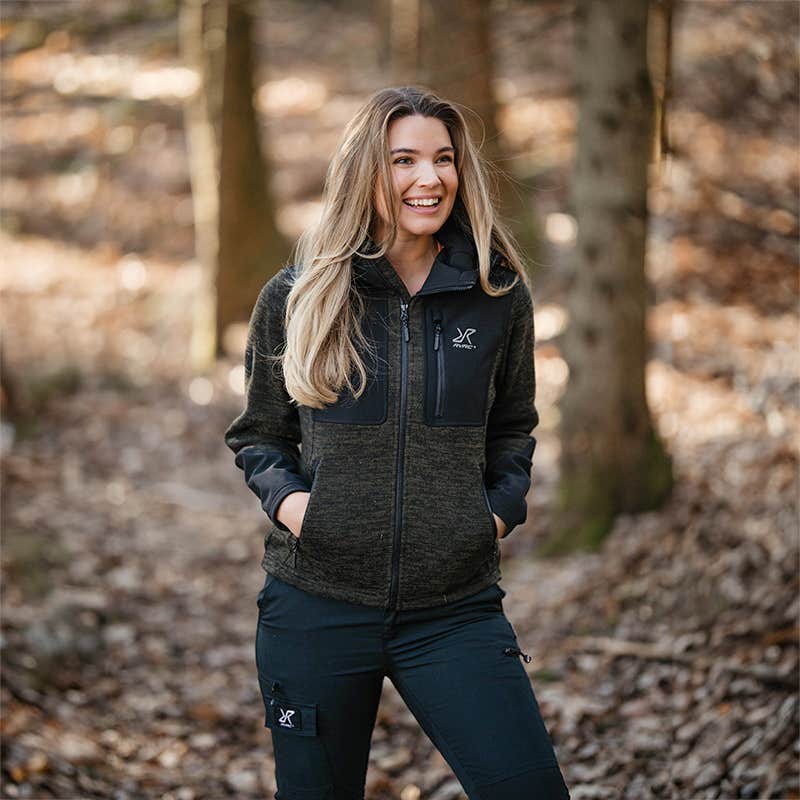 Wander Pro Wool Hoodie Dame Dark Olive