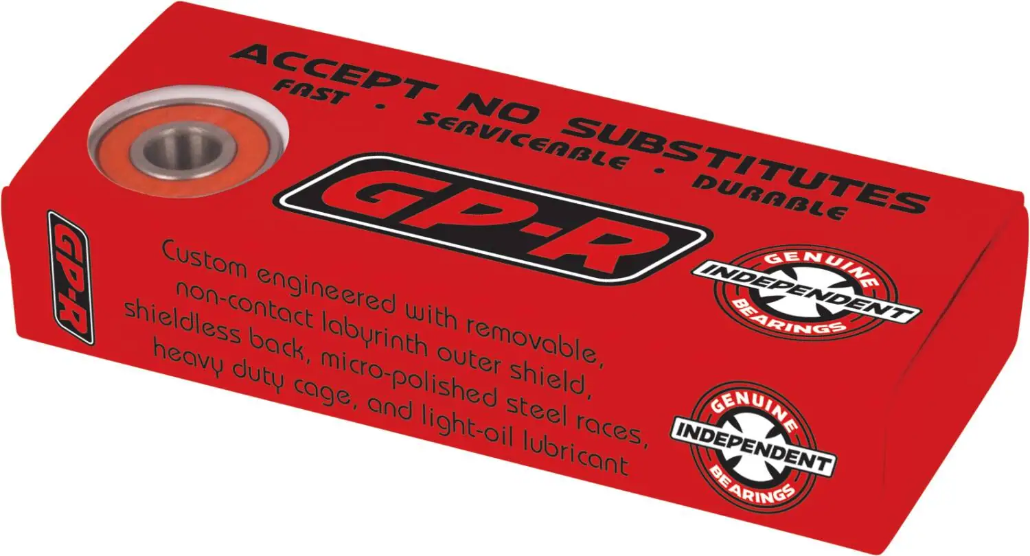 Independent GP-R Abec 5 Skateboard Kuglelejer 8-Pak - Skateboards