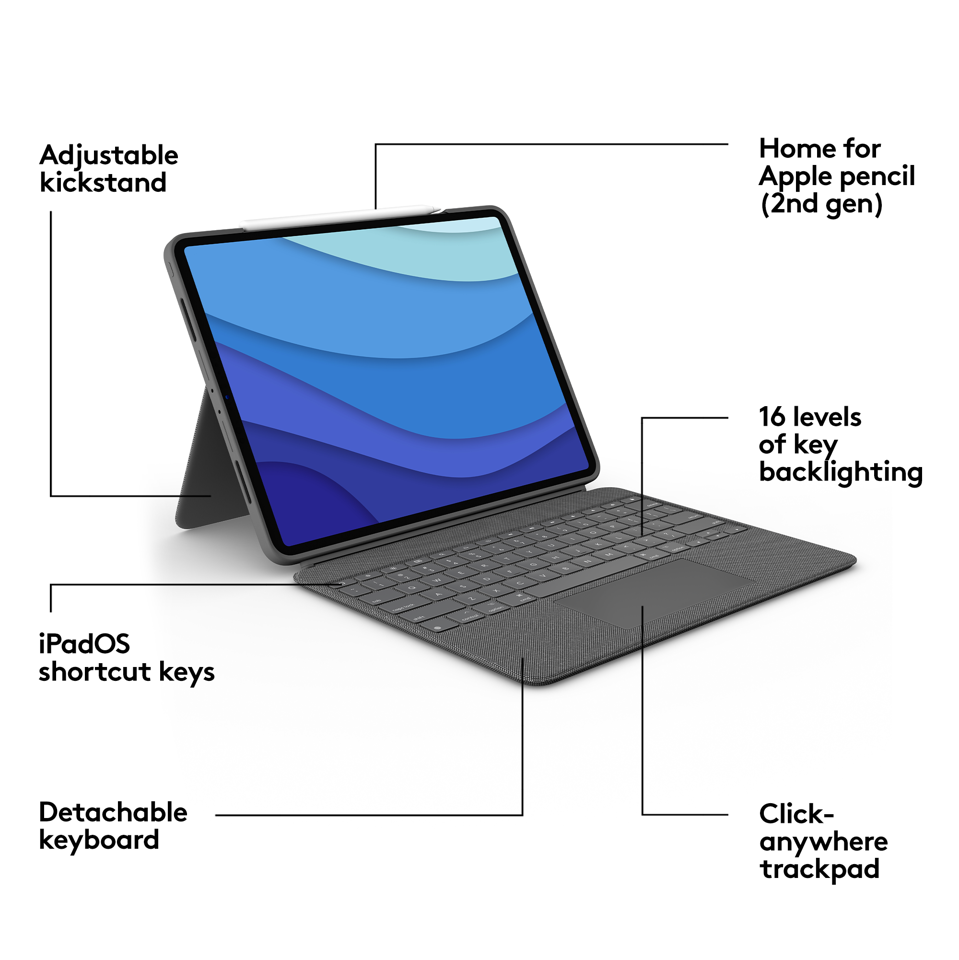 Logitech - Combo TouchTastatur - iPad Pro 12,9
