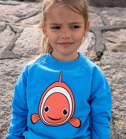 DYR Sweatshirt - Bellow - Fresh Blue m. Klovnefisk