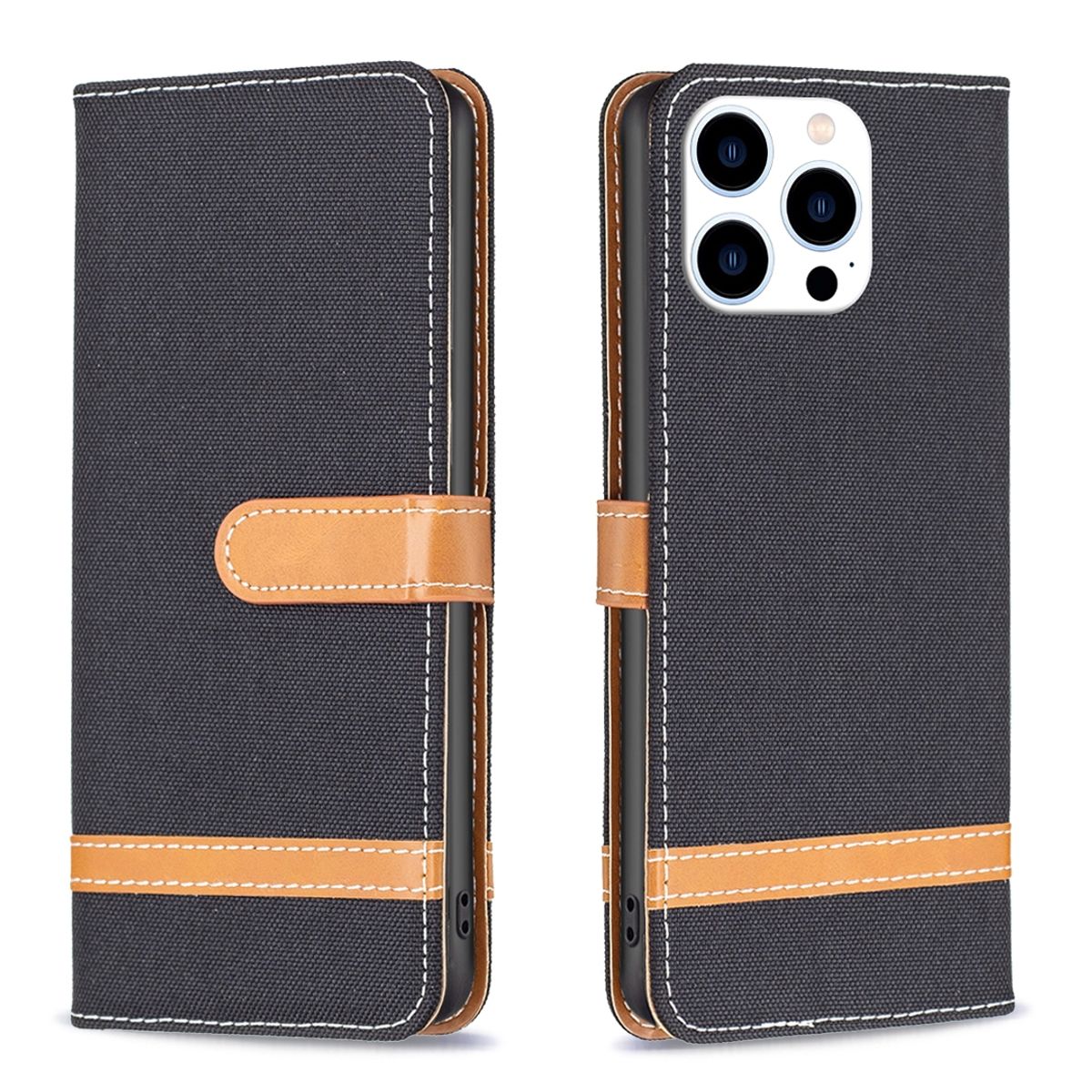 Hülle Handy Schutz für Apple iPhone 15 Pro Case Cover Wallet Klapp Tasche Etuis