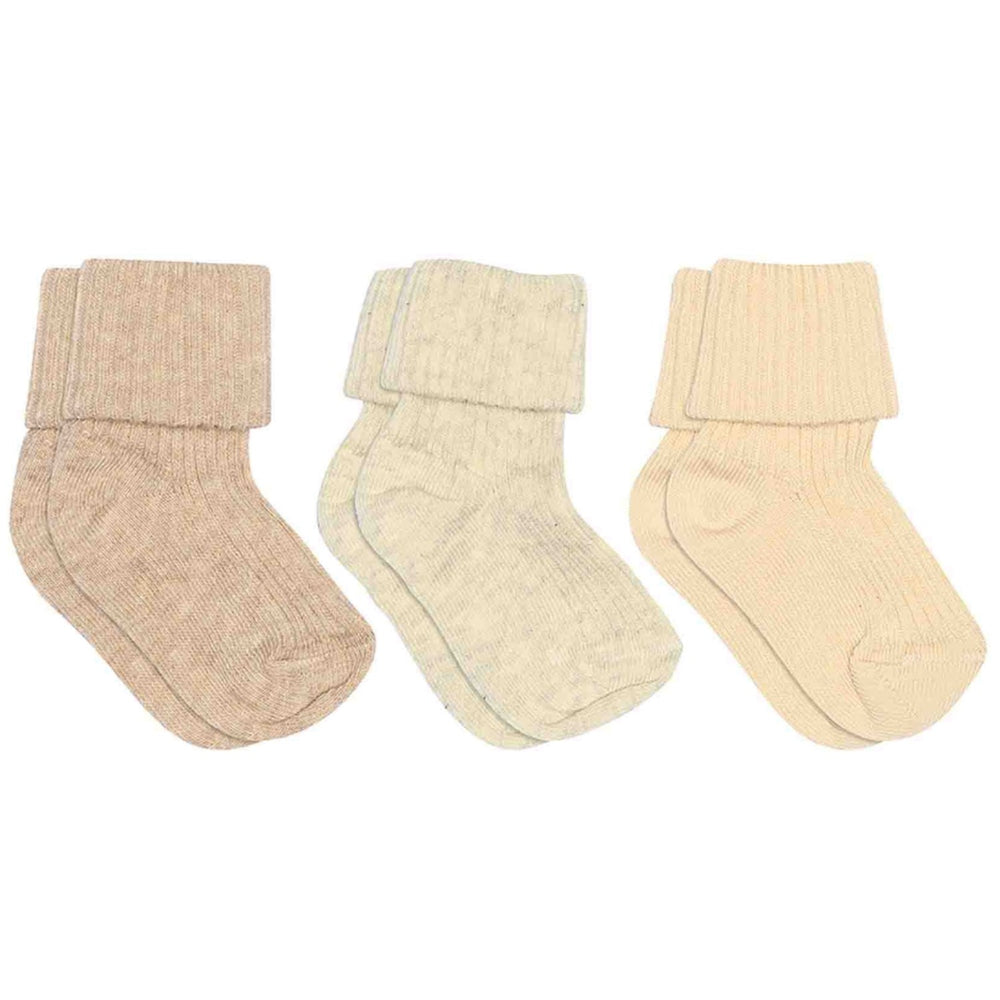 Køb Mp Danmark Creme Melange Bomuld Rib Baby Strømper - 3-pack