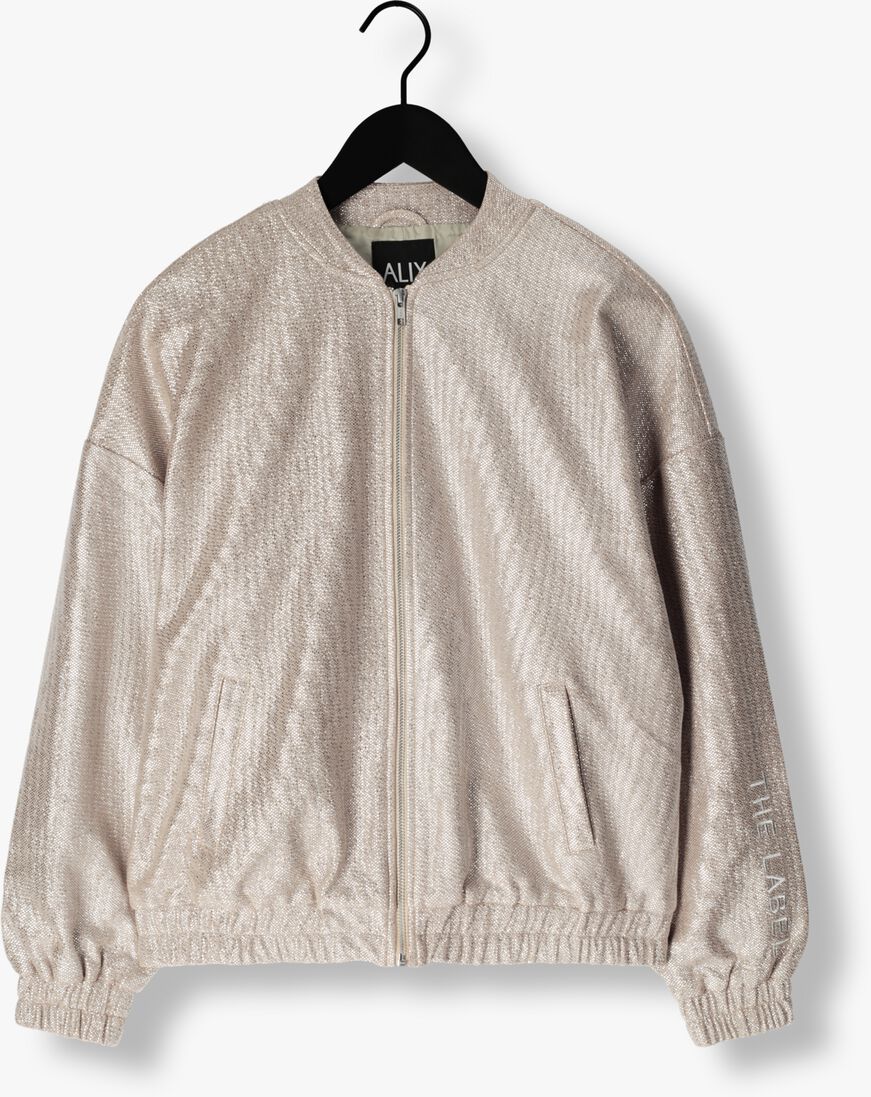 zilveren alix the label jack ladies woven foil jacket