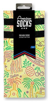Tropical Vibe - Chaussettes Graphiques Techniques Coolmax - Cyclisme  Running et Sport