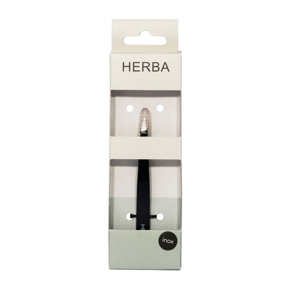 HERBA Pinzette schräg Inox schwarz mit Herba-Logo 1 Stk