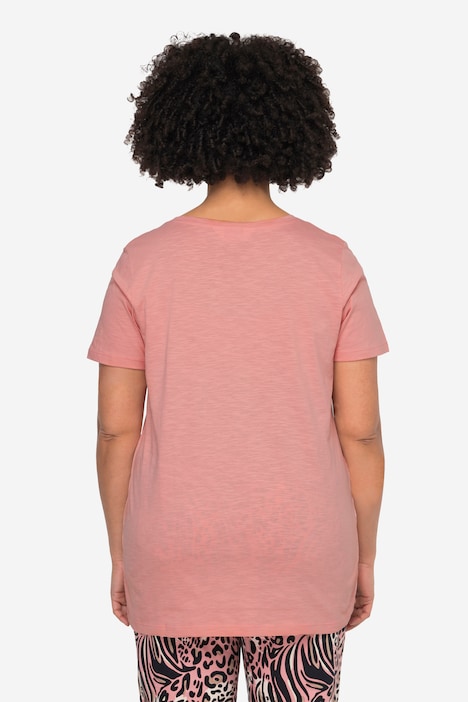 T-Shirt, Tiger-Druck, Rundhals, Halbarm