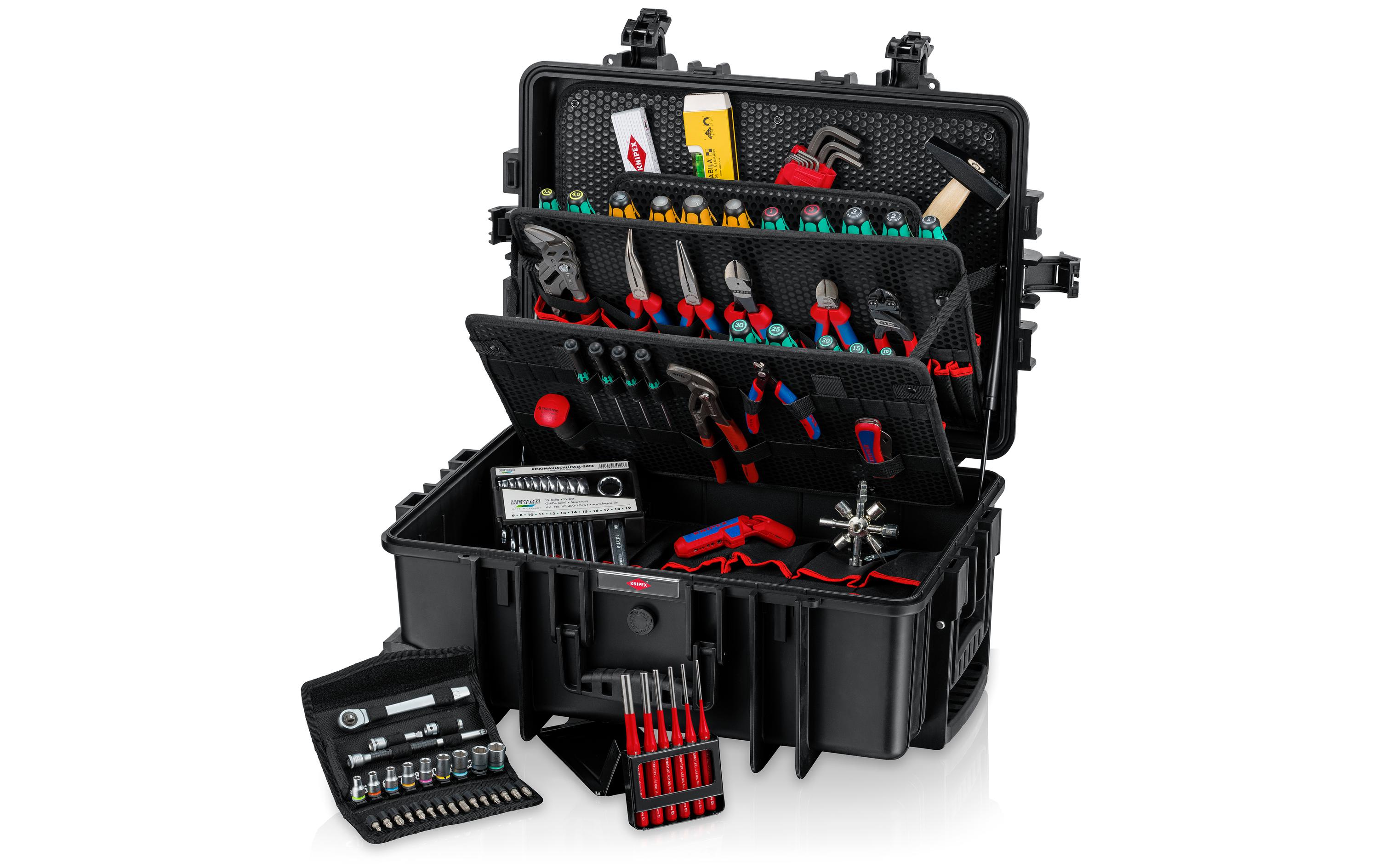 Werkzeugkoffer Robust45 Move Mechanik, 90-teilig<br>Werkzeugkoffer mit ergonomischem Zwei-Komponenten-Griff