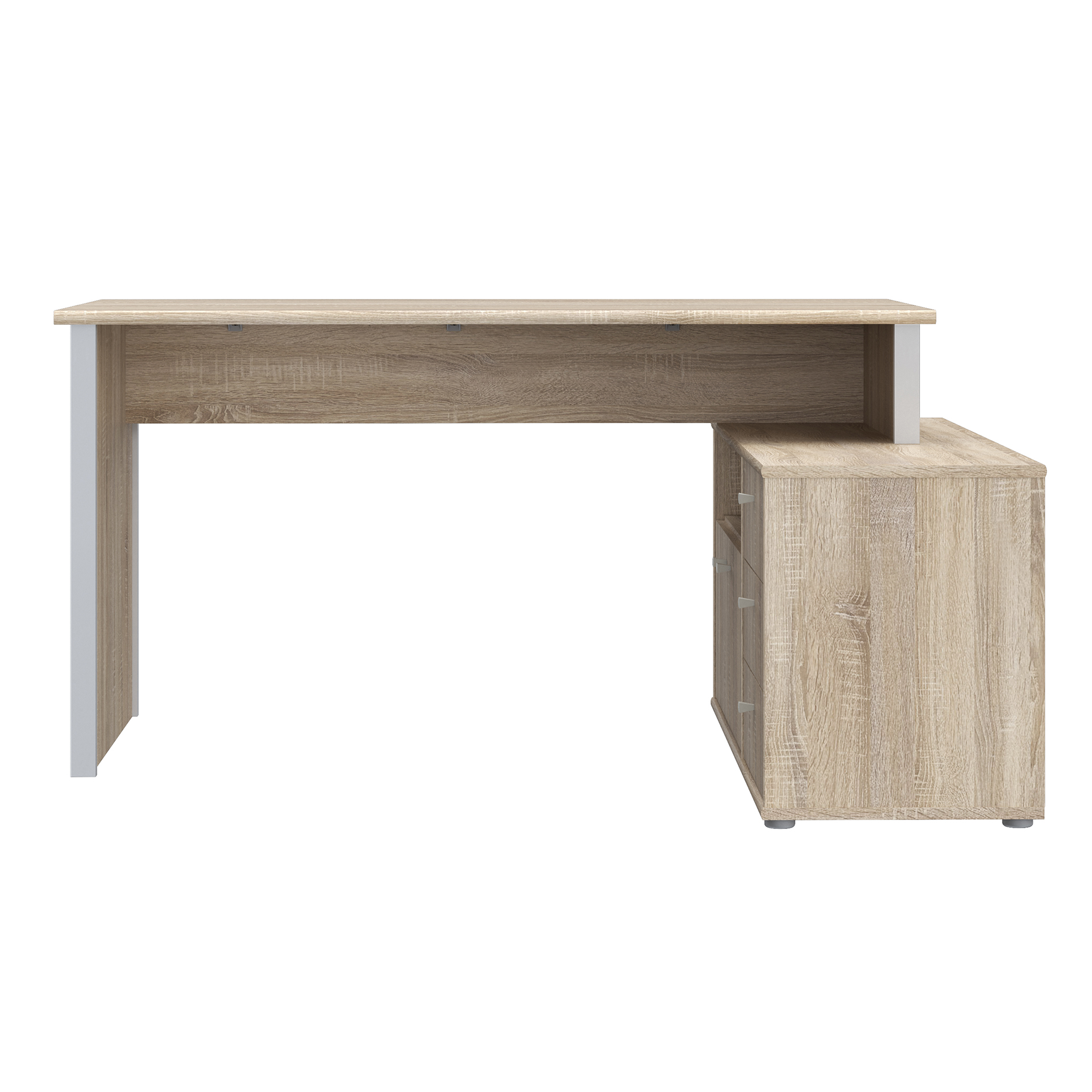 Schreibtisch - Sonoma Eiche-grau - 121x151 cm