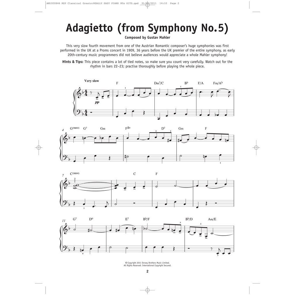 Wise Publications Really Easy Piano: Classical Greats pianoboek
