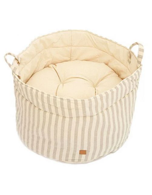 Pet & Co. Louis Striped Canvas Taupe - Hondenmand