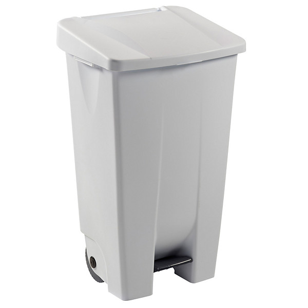 ROSSIGNOL Poubelle mobile à pédale - 120 L - mobily - blanc