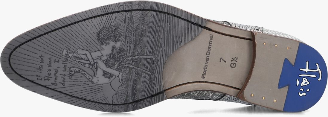 grijze floris van bommel nette schoenen sfm-30361 de stapper