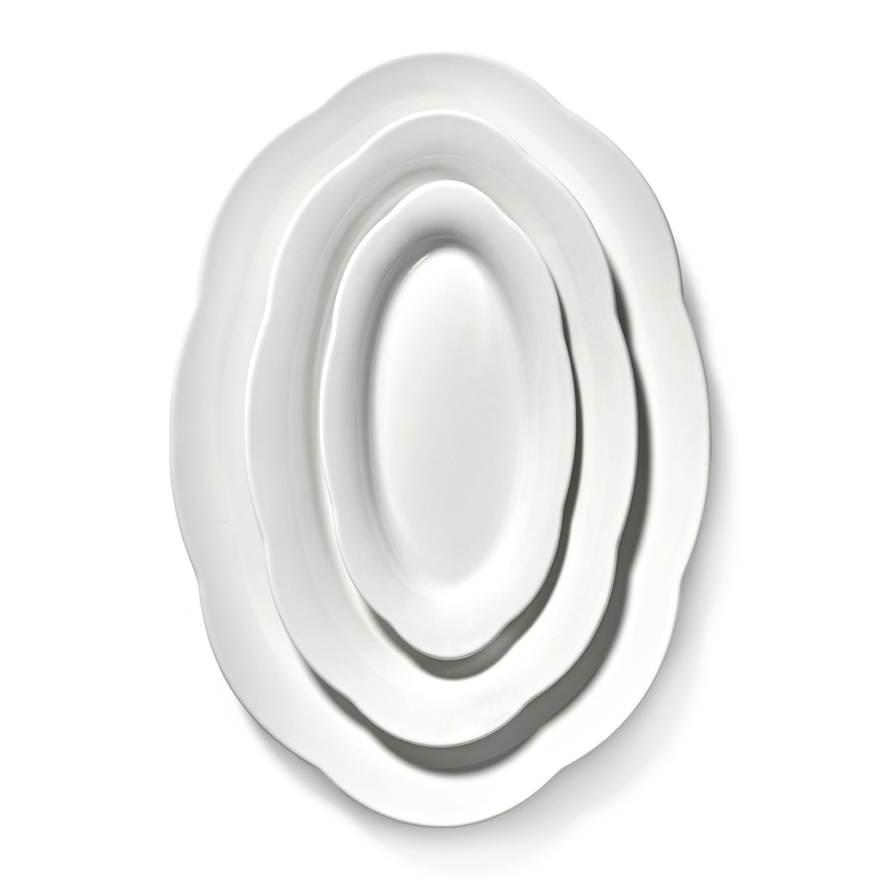 SERAX - Sergio Herman - Silhouette Diep Bord Ovaal - Wit - Set van 2